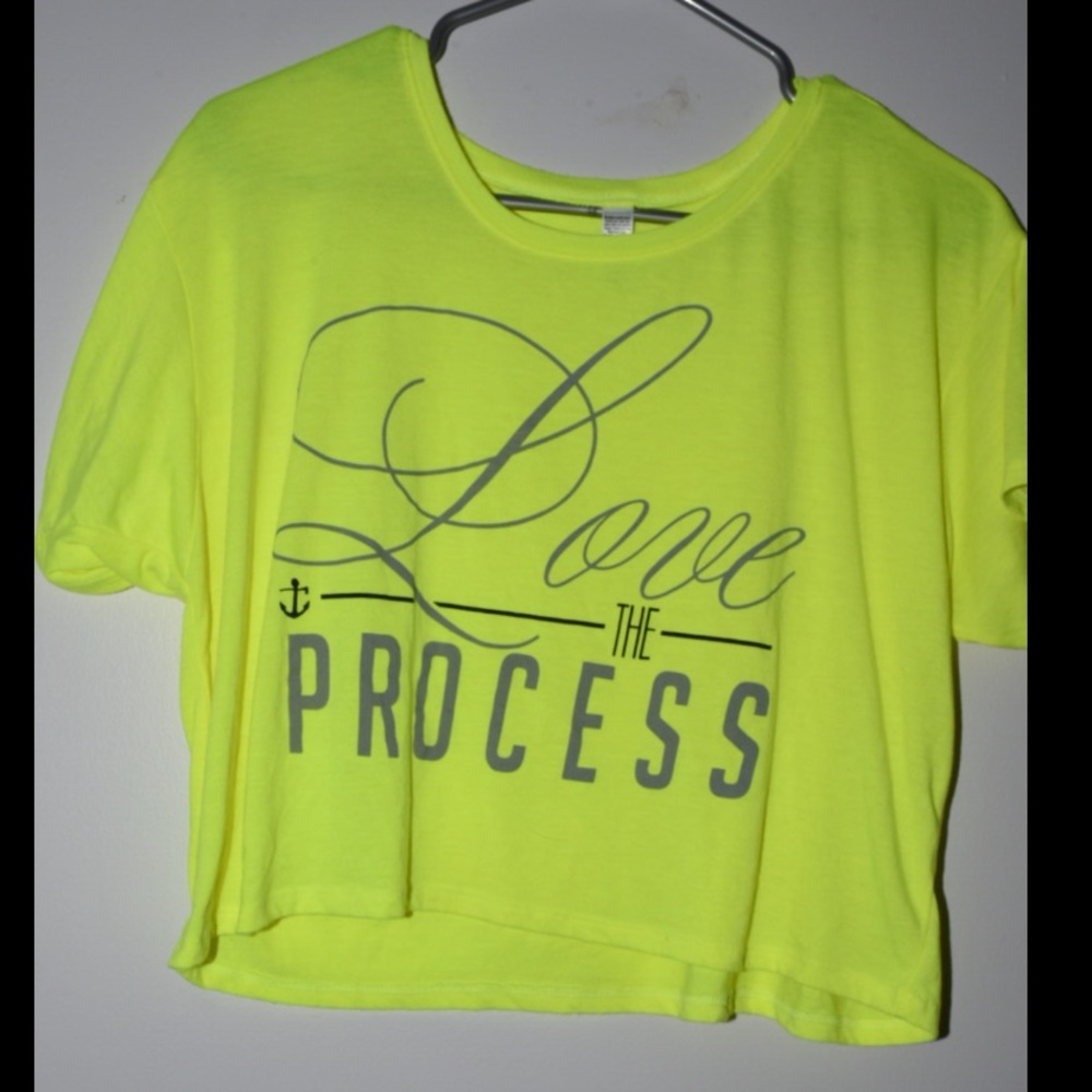 Neon flag nor fail crop top